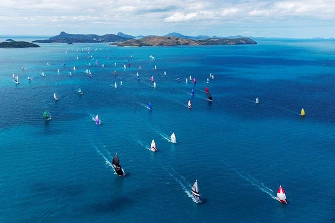 One of the many reasons to be in the tropics at Audi Hamilton Island Race Week 2015 – racing across the famous Whitsunday Passage. ©  Andrea Francolini / Audi http://www.afrancolini.com